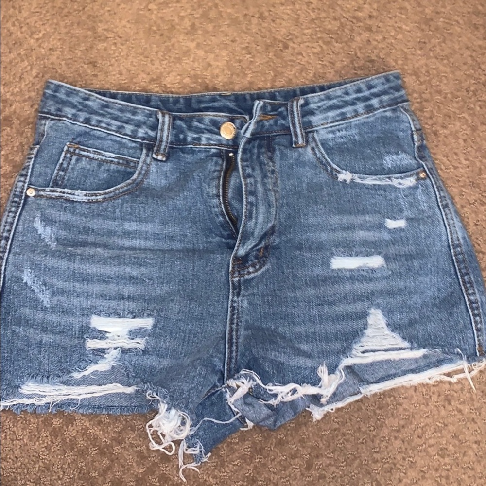 Medium Wash Jean Shorts
